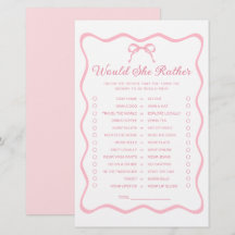 Coquette Bow Baby Shower Prefiere Jugar