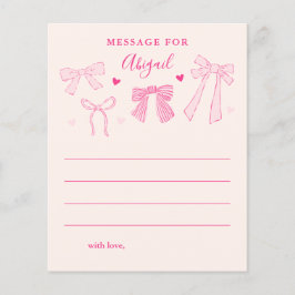 Lámina Coquette Bows Chica Mensaje de la cápsula de la ho