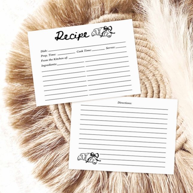 Lámina Coquette Croissant Recipe Card (Subido por el creador)