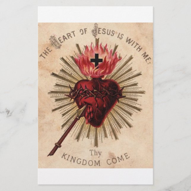 Lámina Corazón de Jesús (pequeño) (Anverso)