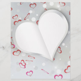 Lámina Corazón de papel plegado moderno - Letterhead