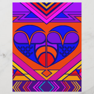 Lámina Corazón de San Valentín Art Deco