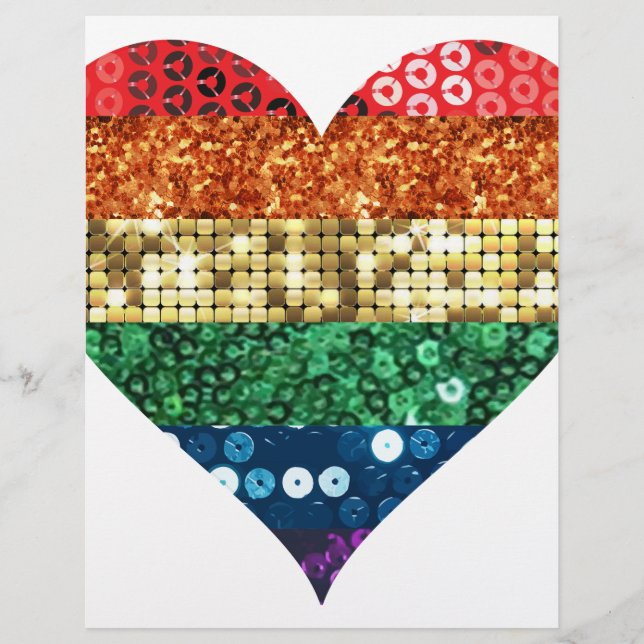 Lámina corazón del arco iris de lgbt (Anverso)