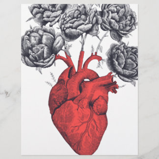 Lámina corazón el día de San Valentín con flores