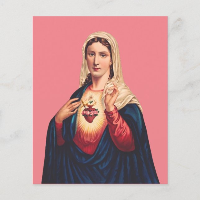 Lámina Corazón Inmaculado de la Virgen María (Anverso)