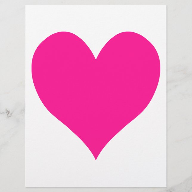 Lámina Corazón rosa profundo y agudo (Anverso)