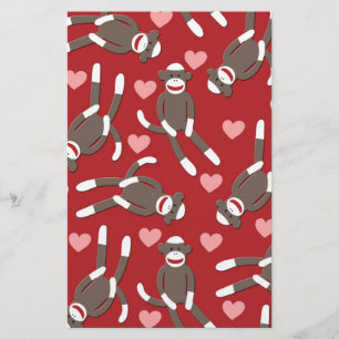 Lámina Corazones de mono de sock