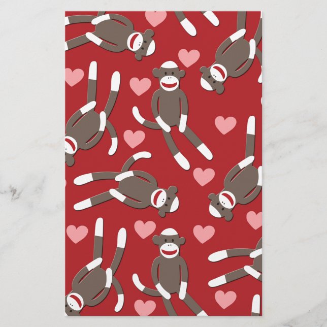 Lámina Corazones de mono de sock (Anverso)