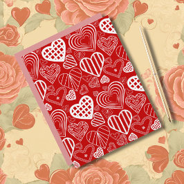 Lámina Corazones de San Valentín Amor Rojo Blanco