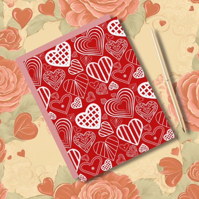 Lámina Corazones de San Valentín Amor Rojo Blanco (Subido por el creador)