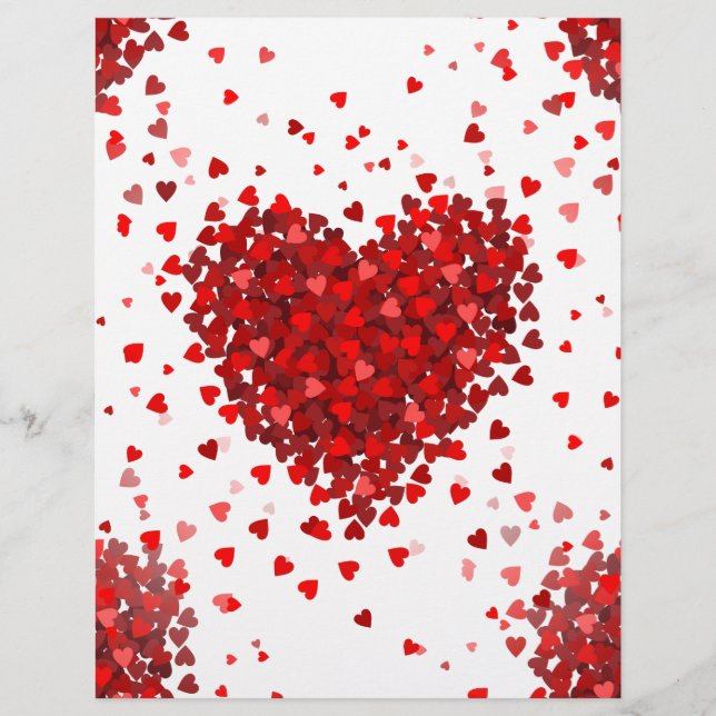 Lámina corazones del día de San Valentín feliz (Anverso)