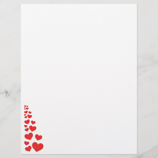 Lámina Corazones rojos (Anverso)