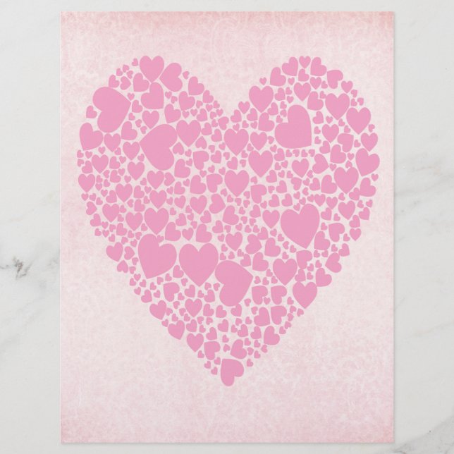 Lámina Corazones Rosas (Anverso)