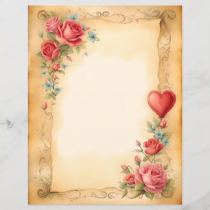 Lámina Corazones y Rosas