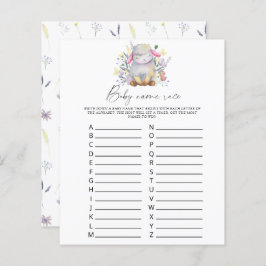 Lámina Cordero - Juego de carreras de nombres de bebé