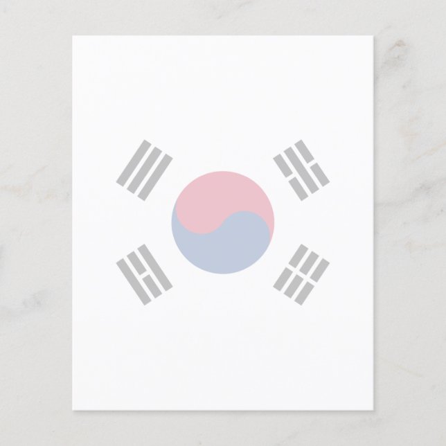 Lámina Corea del Sur: Bandera surcoreana (Anverso)