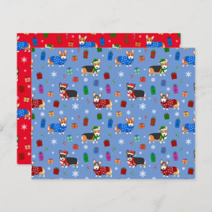 Lámina Corgis Navidades en Gorras y sudaderas