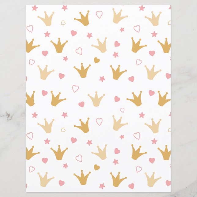 Lámina Coronas, corazones y estrellas (Anverso)