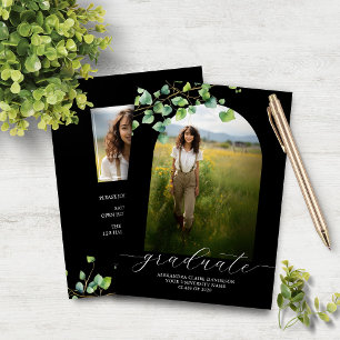 Lámina Costa de Marfil de Boho Arch, invitación a graduac