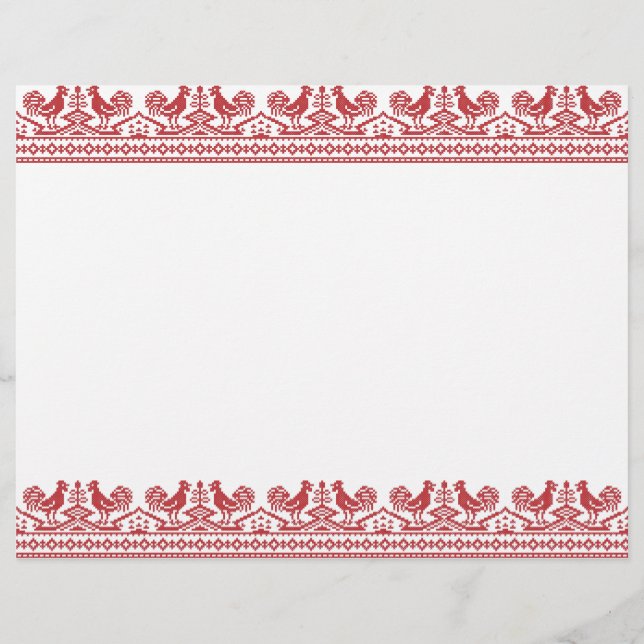 Lámina Costilla cruzada del Rooster Rojo (Anverso)