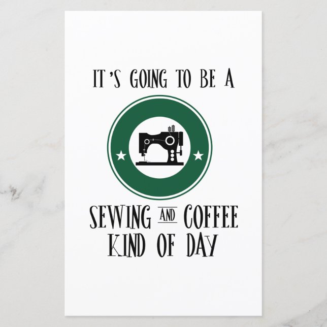 Lámina Costura | Va a ser un café y un coser (Anverso)