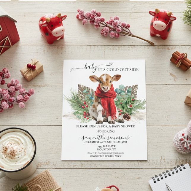 Lámina Cow Christmas Winter Baby Shower Budget (Subido por el creador)