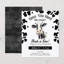 Lámina Cow Moos primera acuarela de cumpleaños