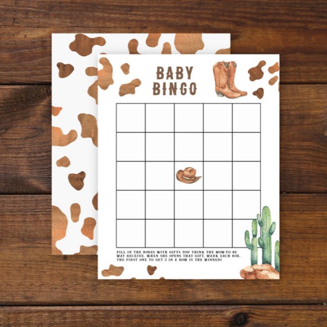 Lámina Cowboy Baby ducha Bingo (Subido por el creador)