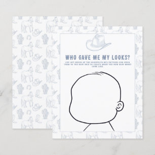 Lámina Cowboy Baby Shower - Cómo se ve el bebé