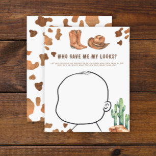 Lámina Cowboy Baby Shower - Cómo se ve el bebé