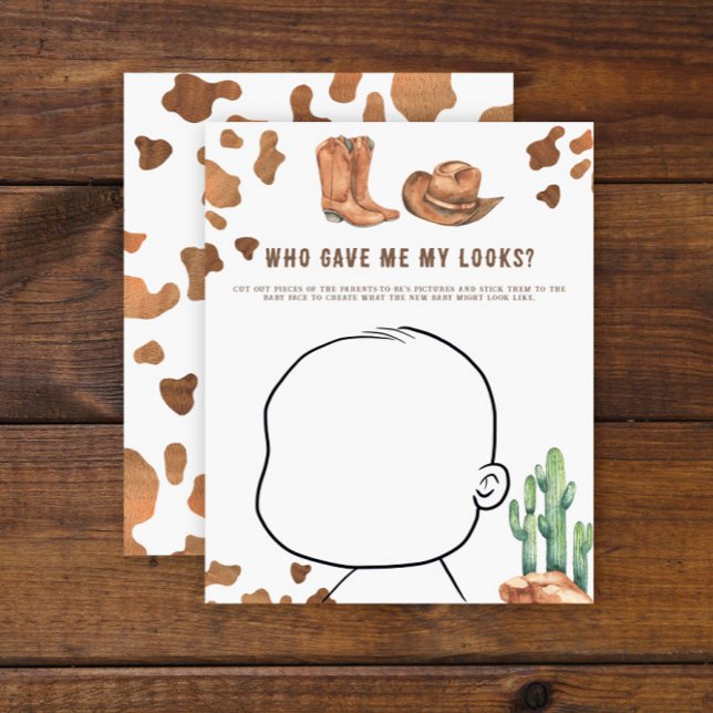 Lámina Cowboy Baby Shower - Cómo se ve el bebé (Subido por el creador)