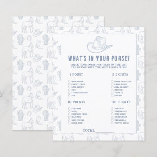 Lámina Cowboy Baby Shower - ¿Qué hay en tu bolso?