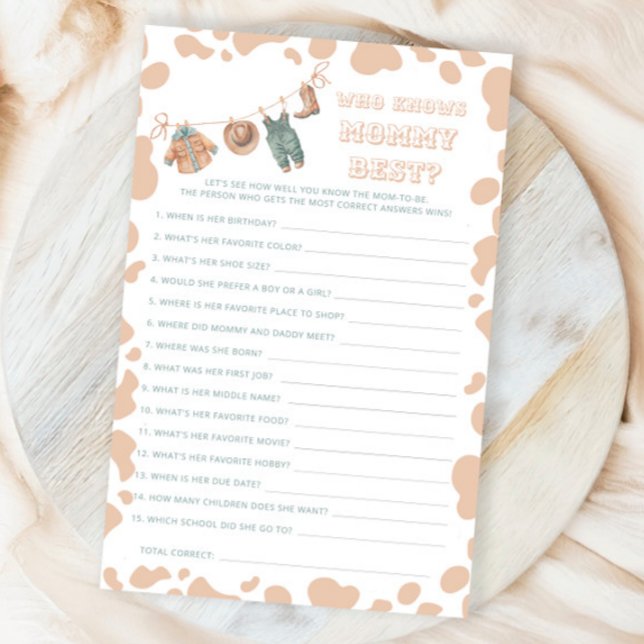 Lámina Cowboy Western Baby Shower que conoce mejor a mi m (Subido por el creador)