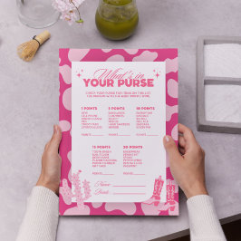 Lámina Cowgirl de disco rosado que hay en tu bolso de jue