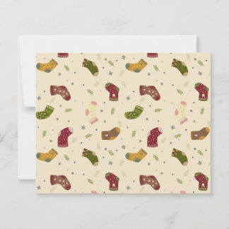 Lámina Cozy Knitted Socks Christmas Card Warm Winter Wish