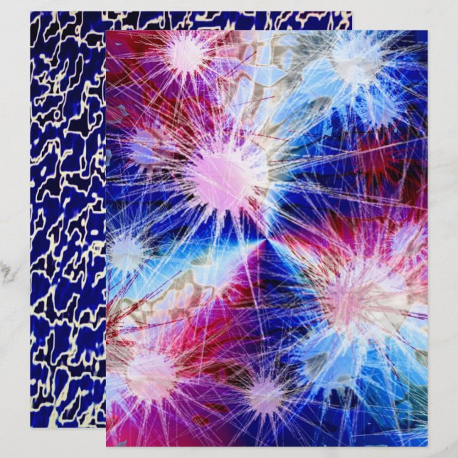 Lámina Crackers de doble fuegos artificiales (Anverso / Reverso)