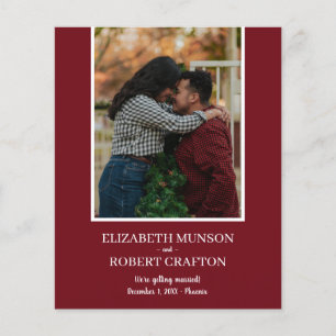 Lámina Cranberry Photo Wedding Save The Date