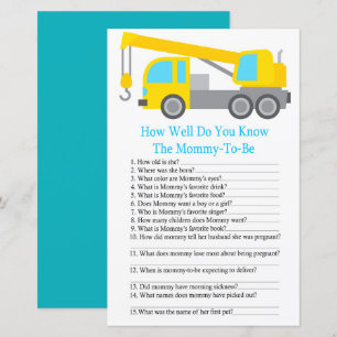 Lámina Crane Truck qué tan bien conoces el juego de la du