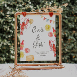 Lámina Crawfish Party Cards & Gifts Sign