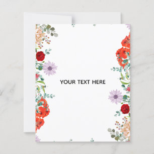 Lámina Crea tu propio borde floral colorido 