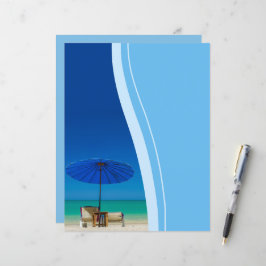 Lámina Crea tu propio tema de playa azul