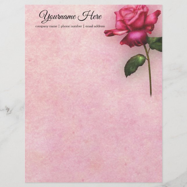 Lámina Crear tu propio Rosa de Fuchsia (Anverso)