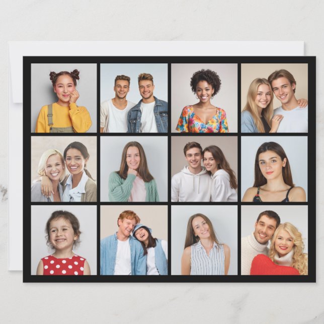 Lámina Create Your Own 12 Photo Collage Paper Sheet (Anverso)
