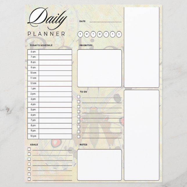 Lámina Cree en la planificación diaria de mariposas vinta (Anverso)