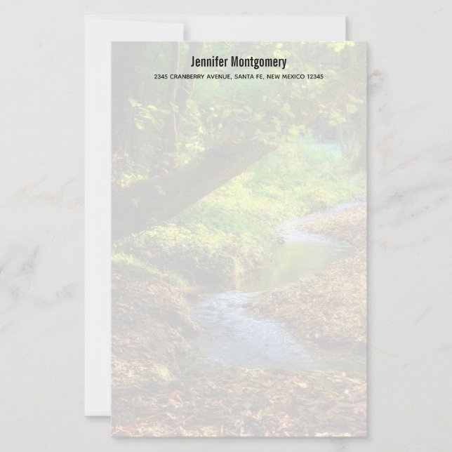 Lámina Creek forestal Hermoso paisaje natural Foto (Anverso)