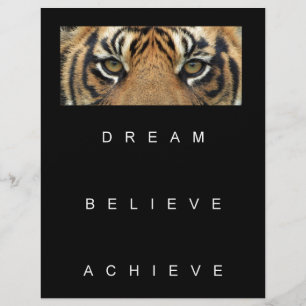 Lámina creer en sueños alcanzar cita motivadora