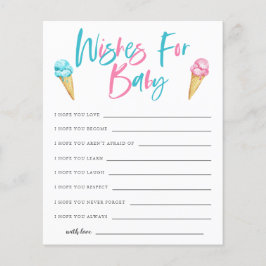 Lámina Crema de hielo género revela deseos de bebé con ta