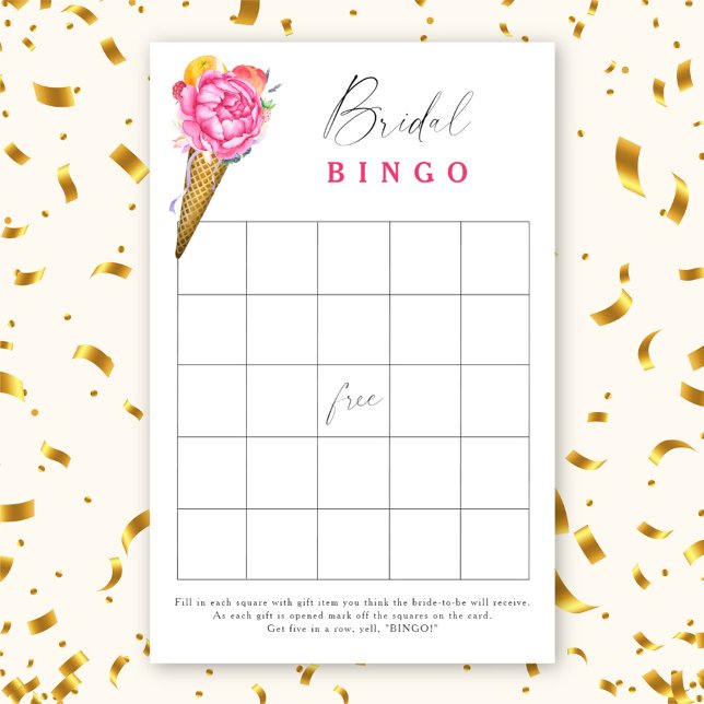 Lámina Crema de hielo - juego de bingo de ducha de novia (Subido por el creador)