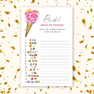 Lámina Crema de hielo - juego de emoji con ducha de novia