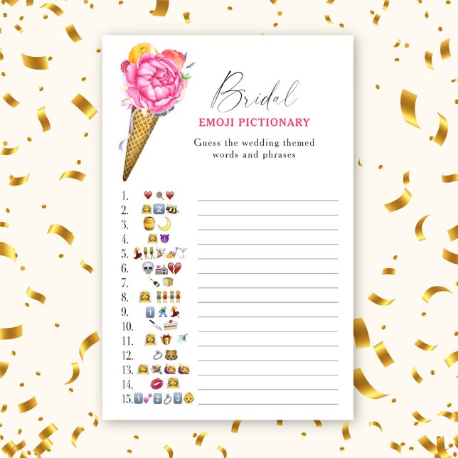 Lámina Crema de hielo - juego de emoji con ducha de novia (Subido por el creador)